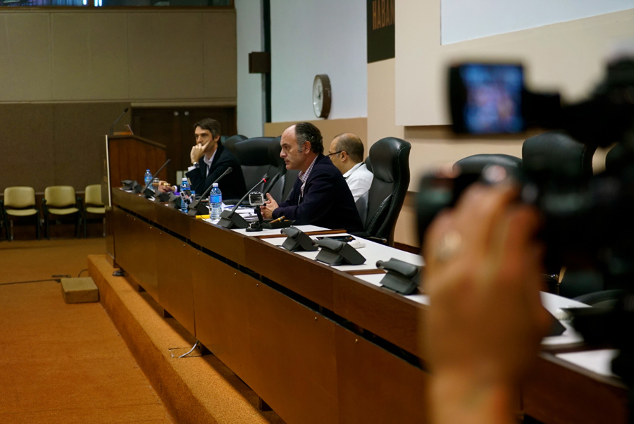 Habanos S.A Commercial Director Javier Terres during the press conference at the XVIII Habanos Festival